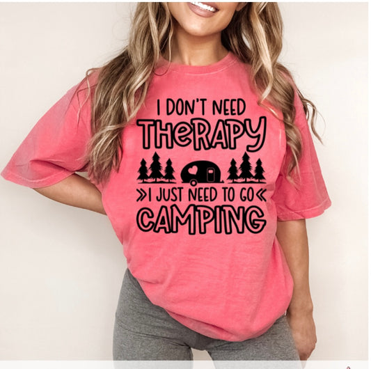 Screen Print- Camping Is Therapy