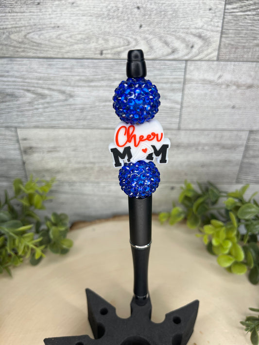 Cheer Mom Blue Bling Pen