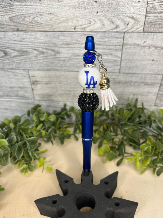 LA Dodgers Black Bling Tassel Pen