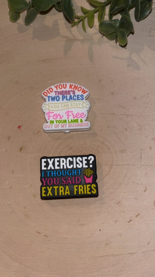 DID U KNO THERES 2 PACLES 4 FREE & EXERCISE I THOUGHT U SAID EXTRA FRIES FOCAL