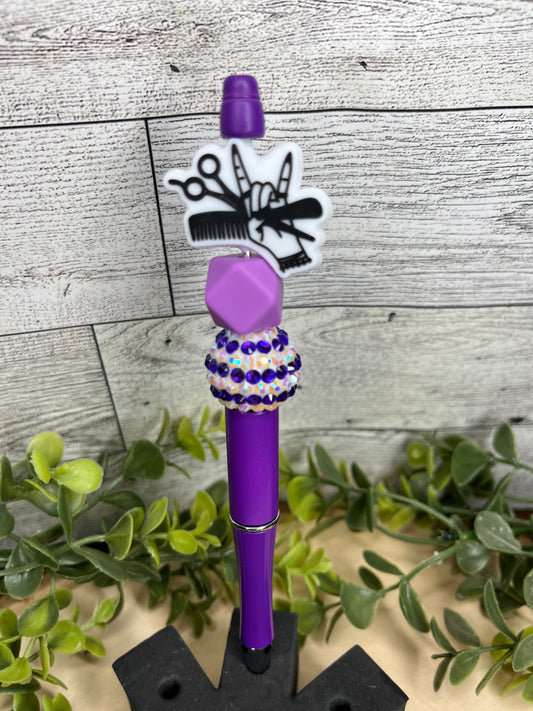 Hairdress Purple Bling Pen